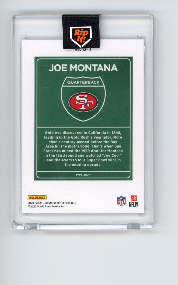 2023 Optic Donruss Joe Montana Downtown