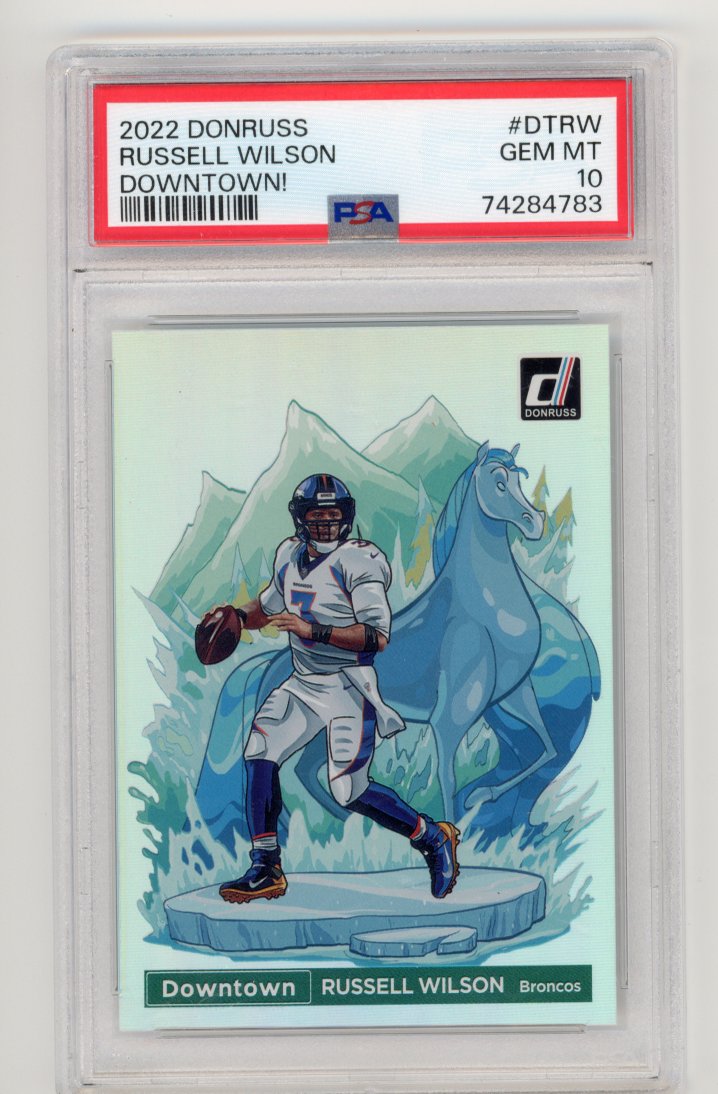 2022 Donruss Russell Wilson Downtown PSA 10