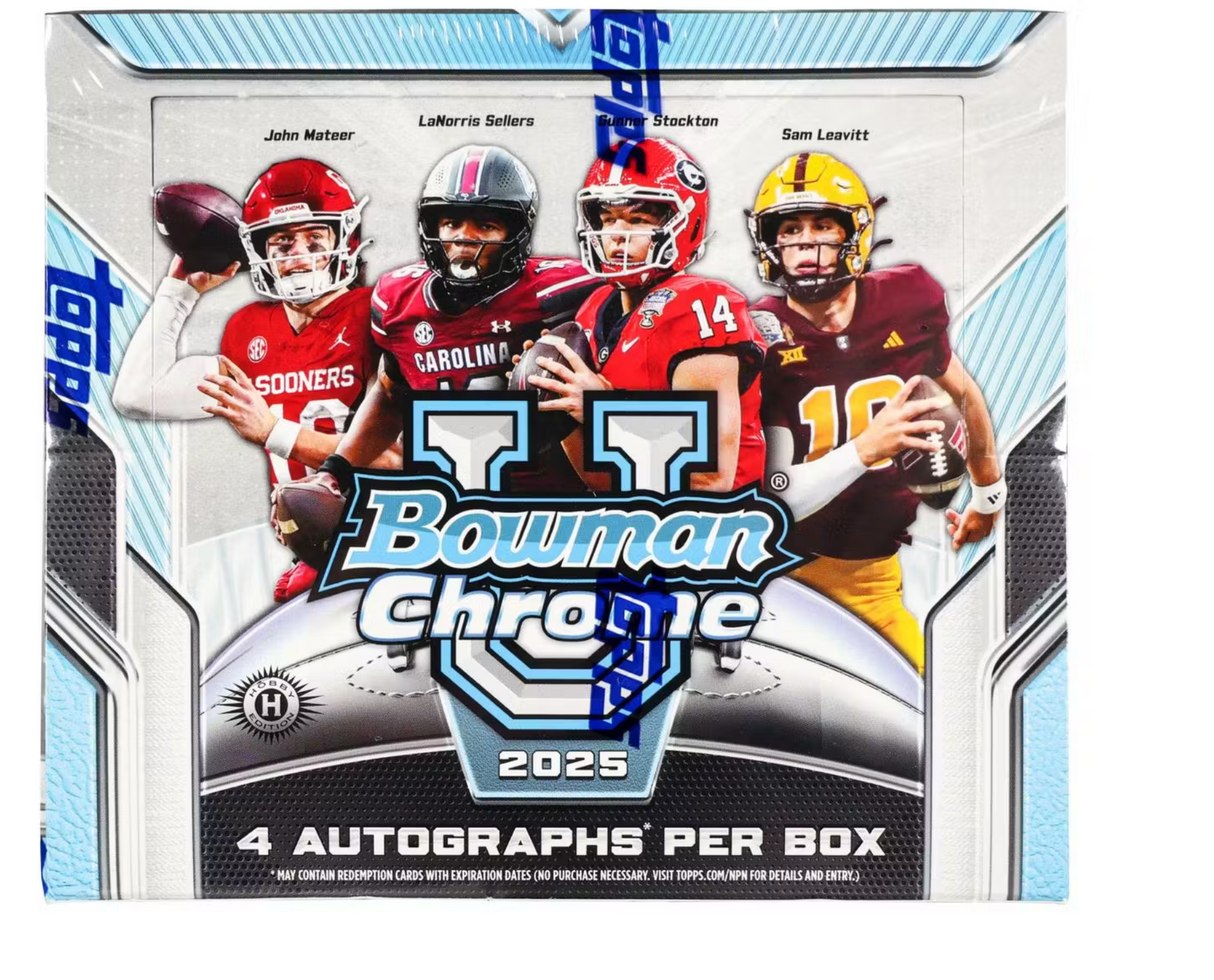 2025 Bowman University Chrome Football Jumbo Box