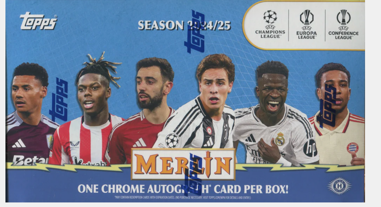 2024/25 Topps Chrome Merlin UEFA Club Competitions Soccer Hobby Box