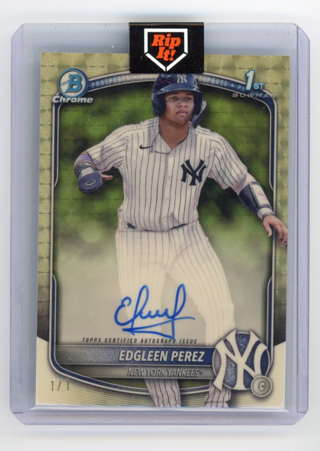 2025 Bowman Chrome Edgleen Perez Superfractor Auto 1/1