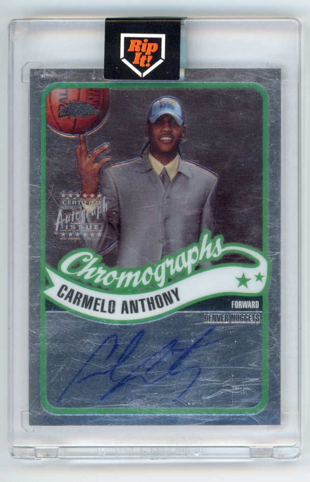 2004 Topps Chrome Carmelo Anthony Autograph