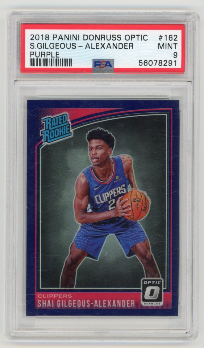 2018 Panini Donruss Optic Shai Gilgeous Alexander Rookie PSA 9