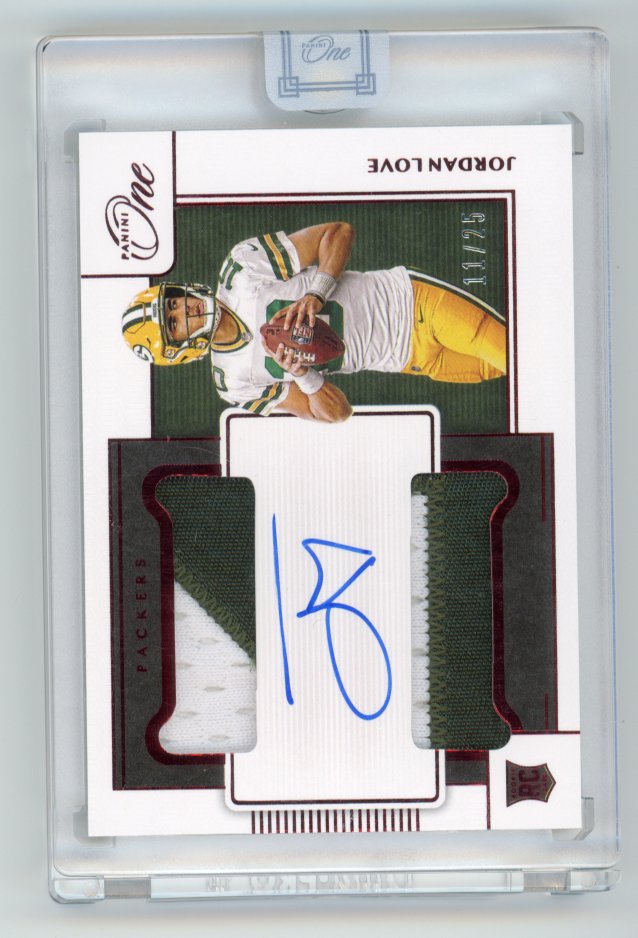 2020 Panini One Football Jordan Love Rookie Patch Autograph /25
