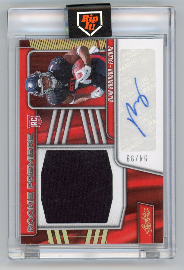 2023 Panini Absolute Bijan Robinson Rookie Patch auto /99