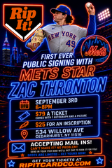Zac Thornton First Public Signing Ticket