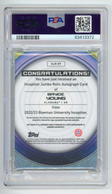 2022 Bryce young bowman u inceptions rookie patch auto psa 10