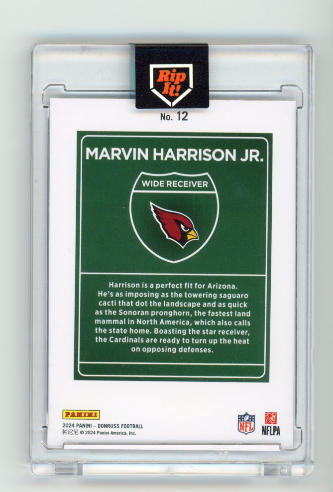 2024 Donruss Marvin Harrison Jr Rookie Downtown