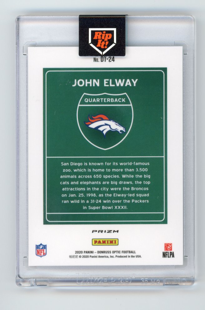 2020 Panini Donrus Optic John Elway Downtown