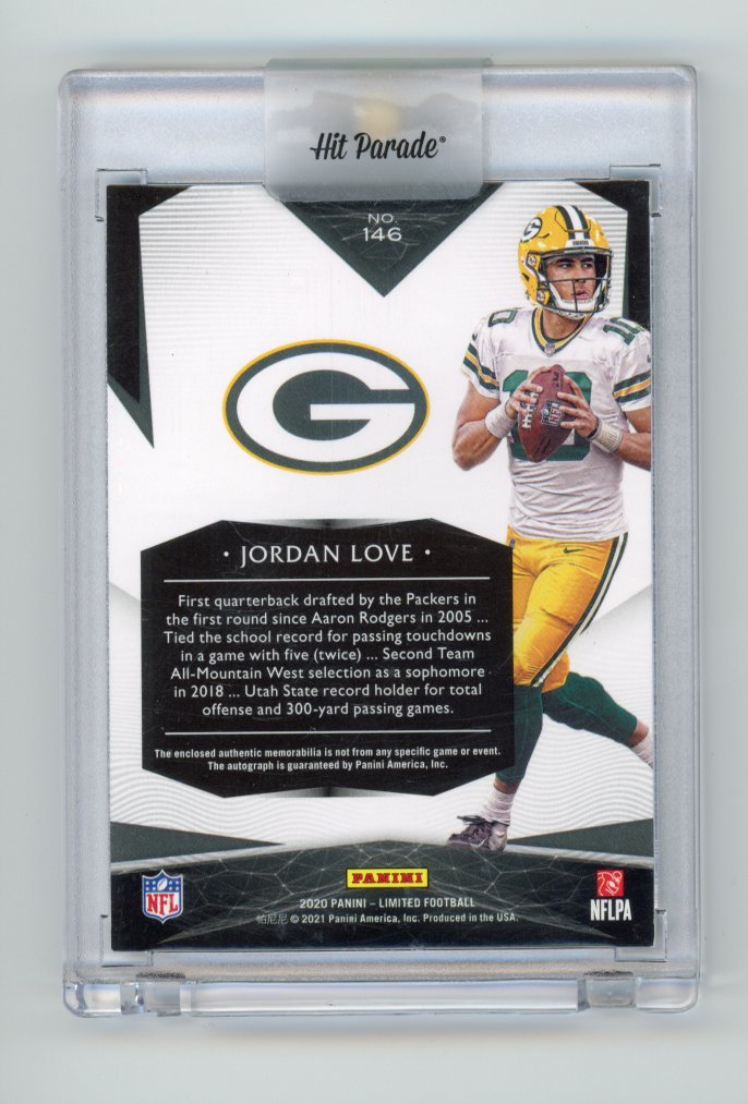 2020 Panini Limited Jordan Love Rookie Patch Auto /25