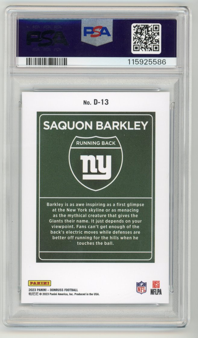 Saquon Barkley Downtown psa 9