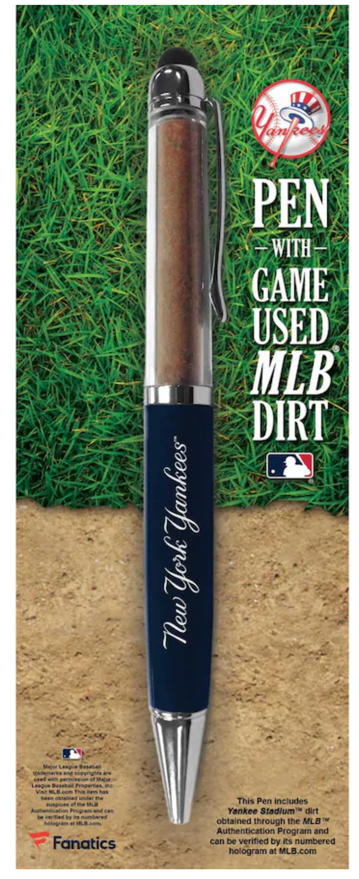 New York Yankees Fanatics Authentic Executive Pen with Game-Used Dirt - Team Wordmark