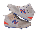Jeff McNeil New York Mets Autographed Fanatics Authentic Game-Used Gray and Blue New Balance Cleats from the 2023 MLB Season - NR81051970-71