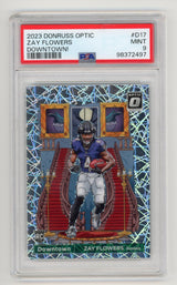 2023 Donruss Optic Downtown Zay Flowers Rookie PSA 9