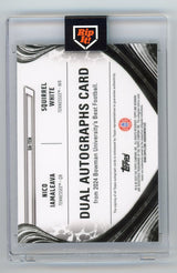 2024 Bowman Best University Nico Iamaleava Squirrel White orange dual rookie auto /25