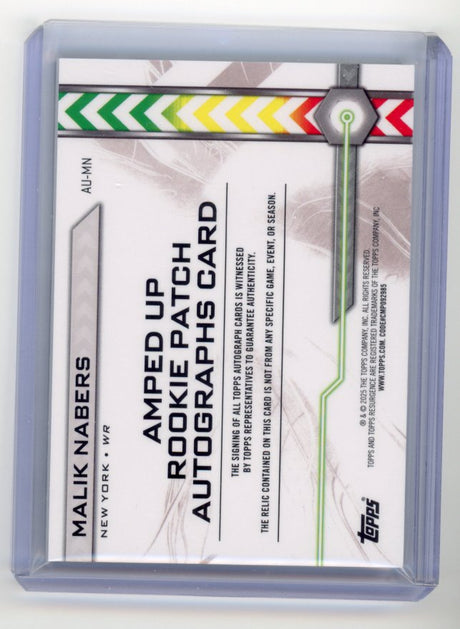 2024 topps resurgence malik nabers rookie patch auto /75