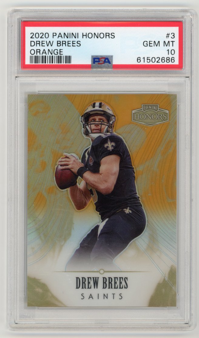 2020 Panini Honors Drew Brees Orange /20 PSA 10 Pop1