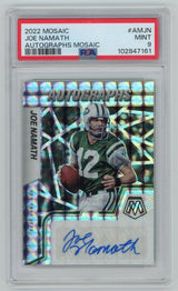 2022 Mosaic Joe Namath Autogrpah PSA 9