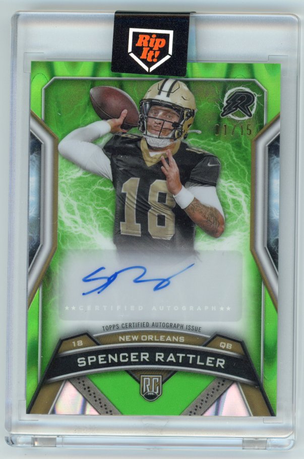 2024 topps resurgence spencer rattler green auto /15