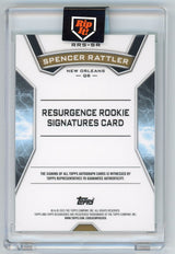 2024 topps resurgence spencer rattler green auto /15