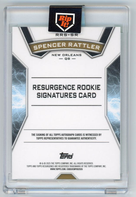 2024 topps resurgence spencer rattler green auto /15