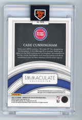 2021-22 Panini Imaculate Cade Cunningham Rookie Patch Autograph /49