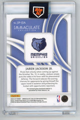 2024 PANINI IMMACULATE JAREN JACKSON JR NAME PLATE PATCH /9