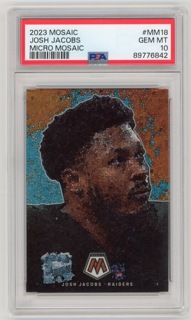 2023 Mosaic Josh Jacobs Micro Mosaic PSA 10