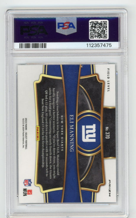 2023 Select Eli Manning Cosmic PSA 10