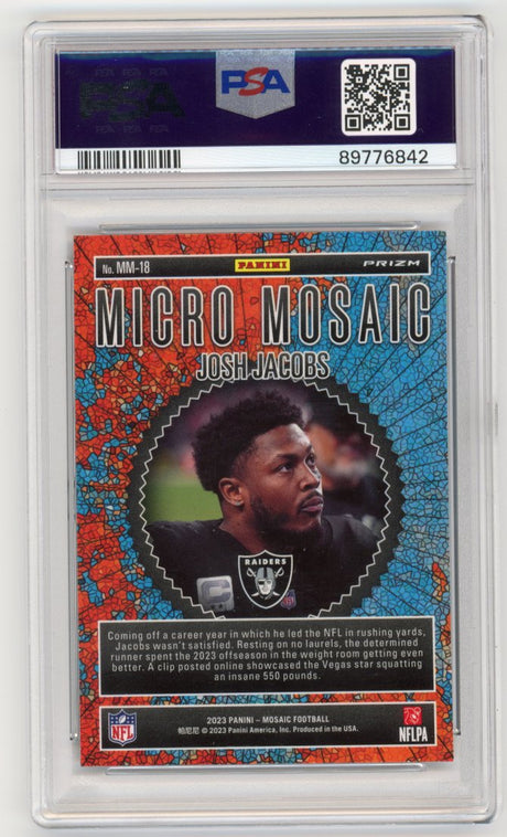 2023 Mosaic Josh Jacobs Micro Mosaic PSA 10