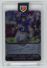 2023 Panini Plates & Patches Jordan Addison Rookie Steel Signature