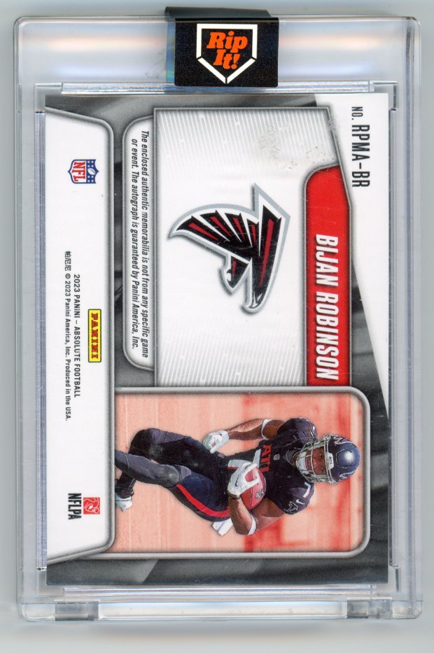 2023 Panini Absolute Bijan Robinson Rookie Patch auto /99