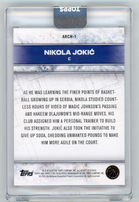 2024 Topps 3 Nikola Jokic Arhcitects 1/1